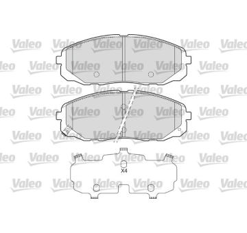 Sada brzdových destiček, kotoučová brzda VALEO 601682