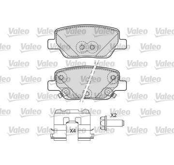 Sada brzdových destiček, kotoučová brzda VALEO 601692