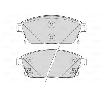 Sada brzdových destiček, kotoučová brzda VALEO 601705