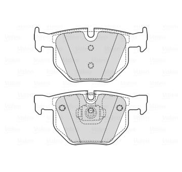 Sada brzdových destiček, kotoučová brzda VALEO 601725