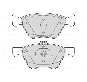 Sada brzdových destiček, kotoučová brzda VALEO 601729