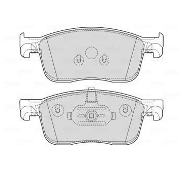 Sada brzdových destiček, kotoučová brzda VALEO 601743