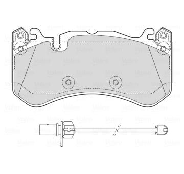 Sada brzdových destiček, kotoučová brzda VALEO 601763