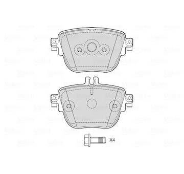 Sada brzdových destiček, kotoučová brzda VALEO 601765