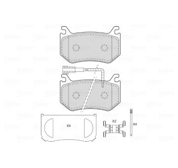Sada brzdových destiček, kotoučová brzda VALEO 601768