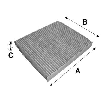 Filtr, vzduch v interiéru VALEO 698739