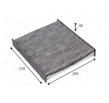 Filtr, vzduch v interiéru VALEO 715725