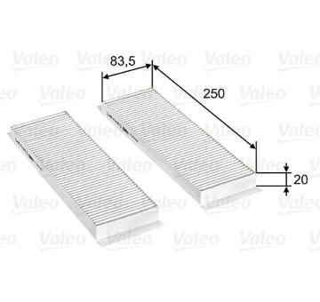 Filtr, vzduch v interiéru VALEO 715748