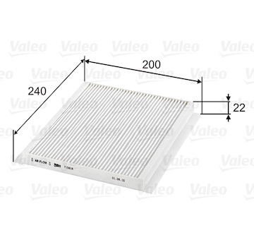 Filtr, vzduch v interiéru VALEO 715816