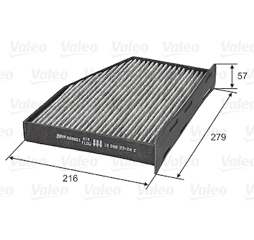 Filtr, vzduch v interiéru VALEO 698801