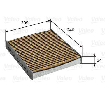 Filtr, vzduch v interiéru VALEO 701027