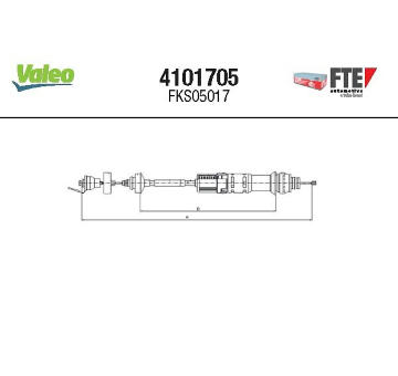 Tazne lanko, ovladani spojky VALEO 4101705