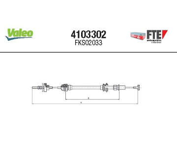 Tazne lanko, ovladani spojky VALEO 4103302