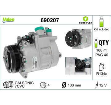 Kompresor, klimatizace VALEO 690207