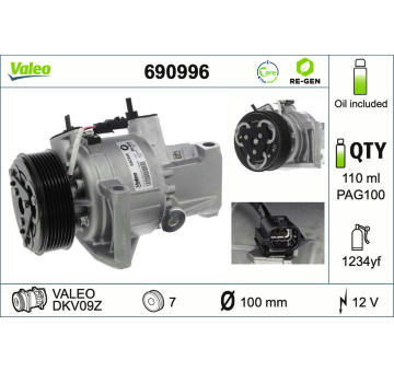Kompresor, klimatizace VALEO 690996