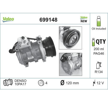 Kompresor klimatizácie VALEO 699148