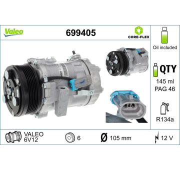 Kompresor, klimatizace VALEO 699405