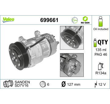 Kompresor, klimatizace VALEO 699661