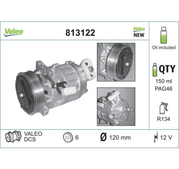 Kompresor, klimatizace VALEO 813122