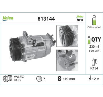 Kompresor, klimatizace VALEO 813144