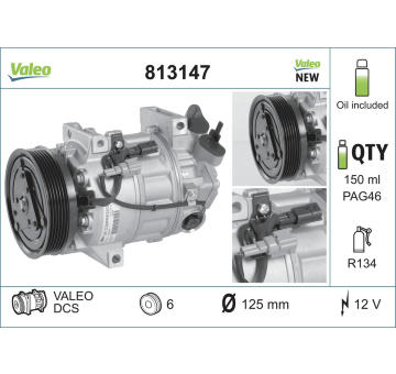 Kompresor, klimatizace VALEO 813147