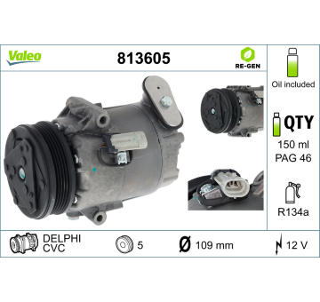 Kompresor klimatizácie VALEO 813605