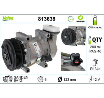 Kompresor, klimatizace VALEO 813638