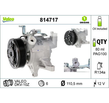 Kompresor, klimatizace VALEO 814717