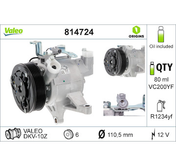 Kompresor, klimatizace VALEO 814724