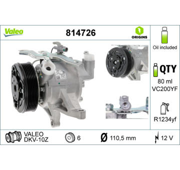 Kompresor, klimatizace VALEO 814726