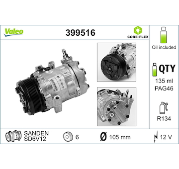 Kompresor, klimatizace VALEO 399516