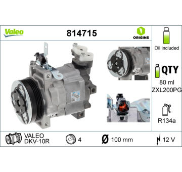 Kompresor, klimatizace VALEO 814715