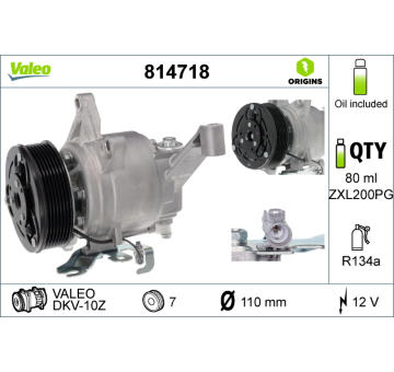Kompresor, klimatizace VALEO 814718
