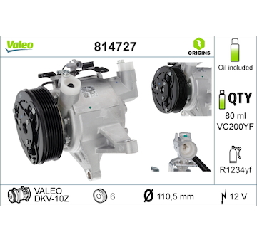 Kompresor, klimatizace VALEO 814727