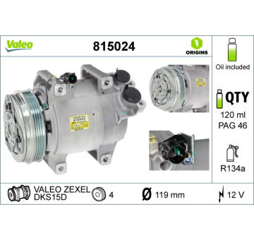 Kompresor klimatizácie VALEO 815024
