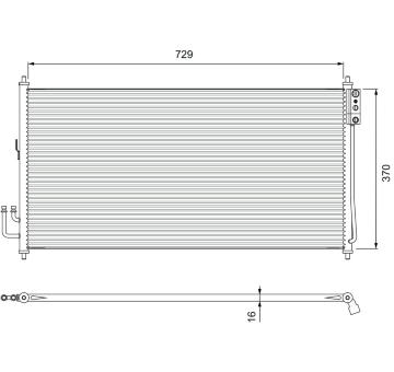 Kondenzátor, klimatizace VALEO 810909