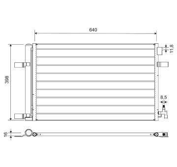 Kondenzátor, klimatizace VALEO 812661