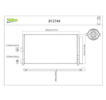 Kondenzátor, klimatizace VALEO 812744