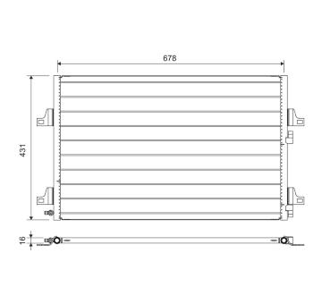 Kondenzátor, klimatizace VALEO 814007