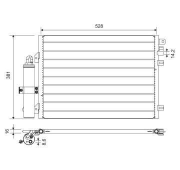 Kondenzátor klimatizácie VALEO 814051