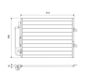 Kondenzátor, klimatizace VALEO 814061