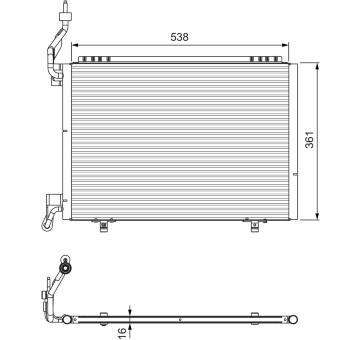 Kondenzátor, klimatizace VALEO 814074