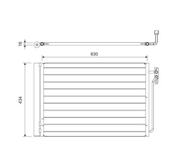 Kondenzátor, klimatizace VALEO 814165