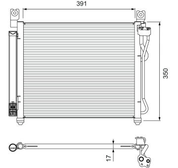 Kondenzátor, klimatizace VALEO 814299