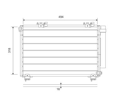 Kondenzátor, klimatizace VALEO 814309