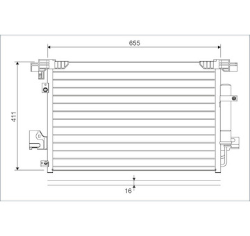 Kondenzátor, klimatizace VALEO 814315
