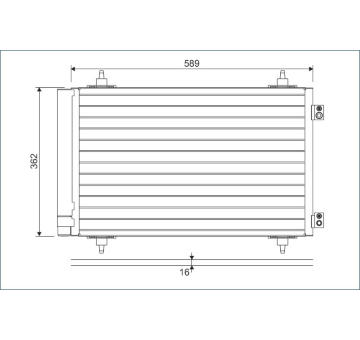 Kondenzátor, klimatizace VALEO 814366
