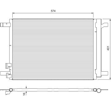Kondenzátor, klimatizace VALEO 814375