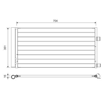 Kondenzátor, klimatizace VALEO 814378