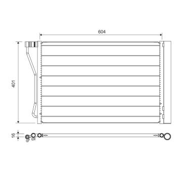 Kondenzátor, klimatizace VALEO 814388